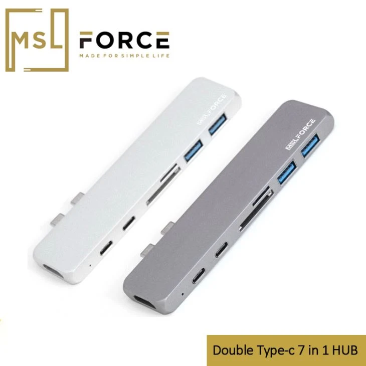 خرید آنلاین MSLFORCE | Thunderbolt 3 Dock USB Hub Type C To HDMI 4k USB3.0 Adapter
