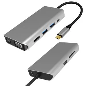 10 در 1 ایستگاه docking USB C ، پشتیبانی SST MST