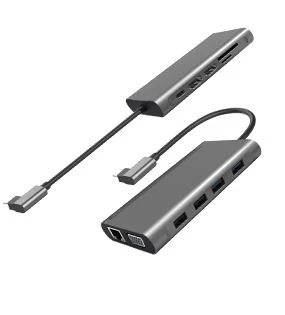 USB C دوگانه HDMI 4K آداپتور چند مانیتور شکاف