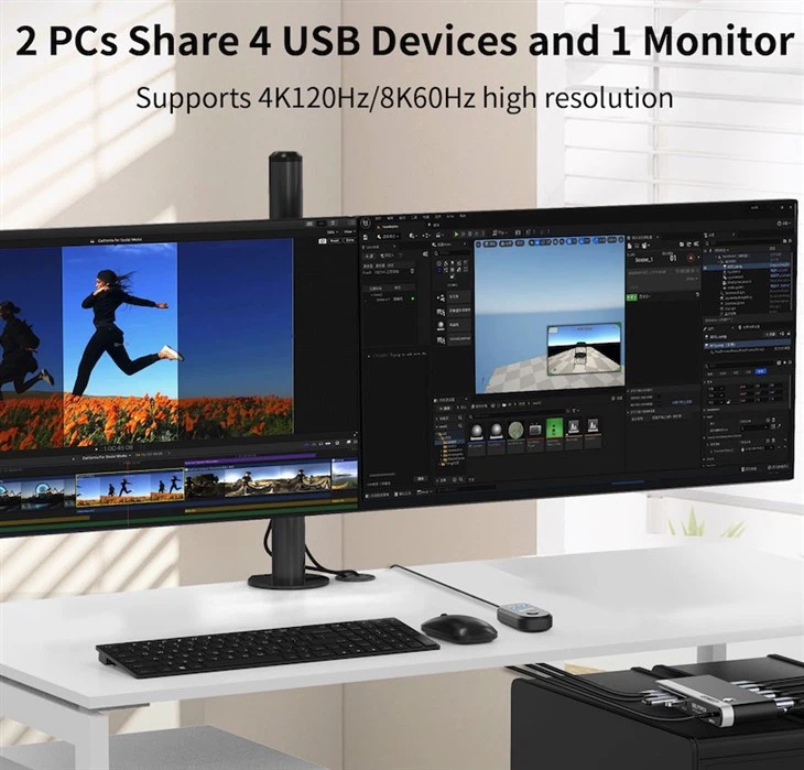 USB C To DP MST HUB 4K60Hz For MacBook M1 M2 M3