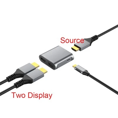 HDMI Splitter 1 in 2 Out 4K60Hz Extend Display